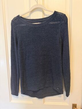 ONLY open knit lightweight navy sweater size M